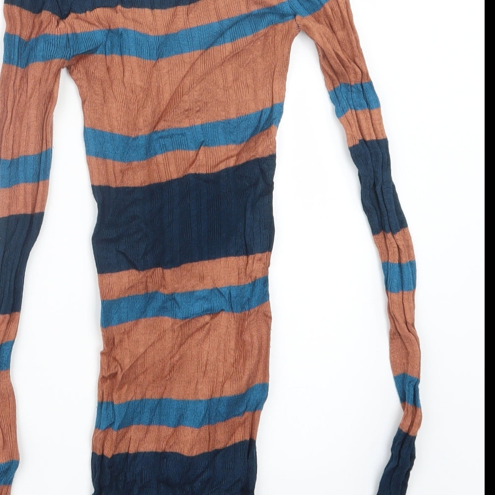 Primark Womens Beige Striped Pullover Jumper Size 8