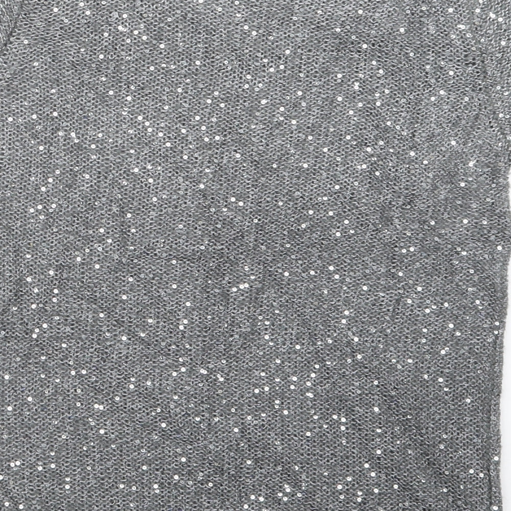 Marks and Spencer Womens Grey Knit Pullover Jumper Size 12
