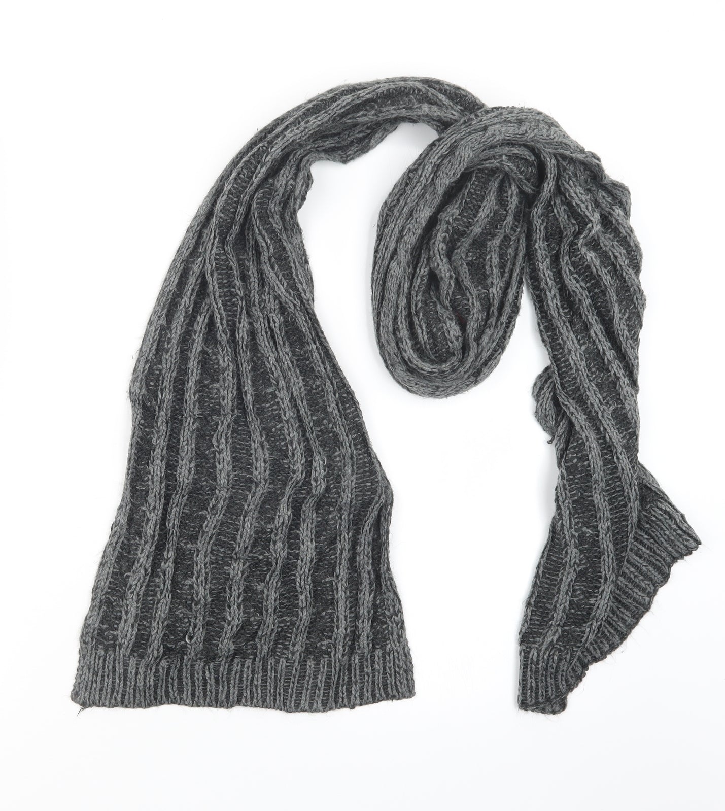 Preworn Mens Grey Knit Scarf One Size