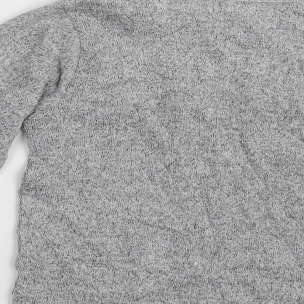 Primark Girls Grey Pullover Jumper Size 6-7 Years - Sparkle