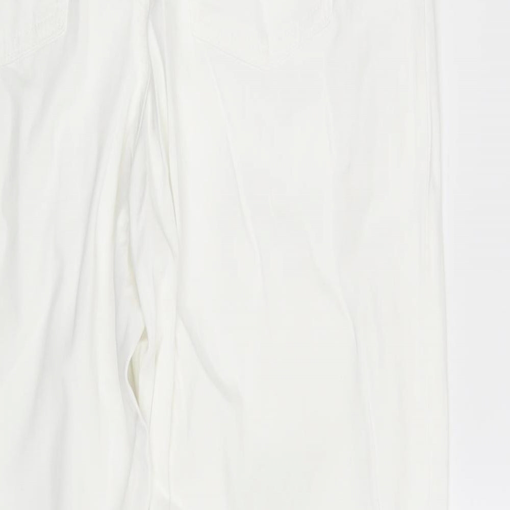 Original Jeanswear Womens White Denim Straight Jeans One Size L28 in