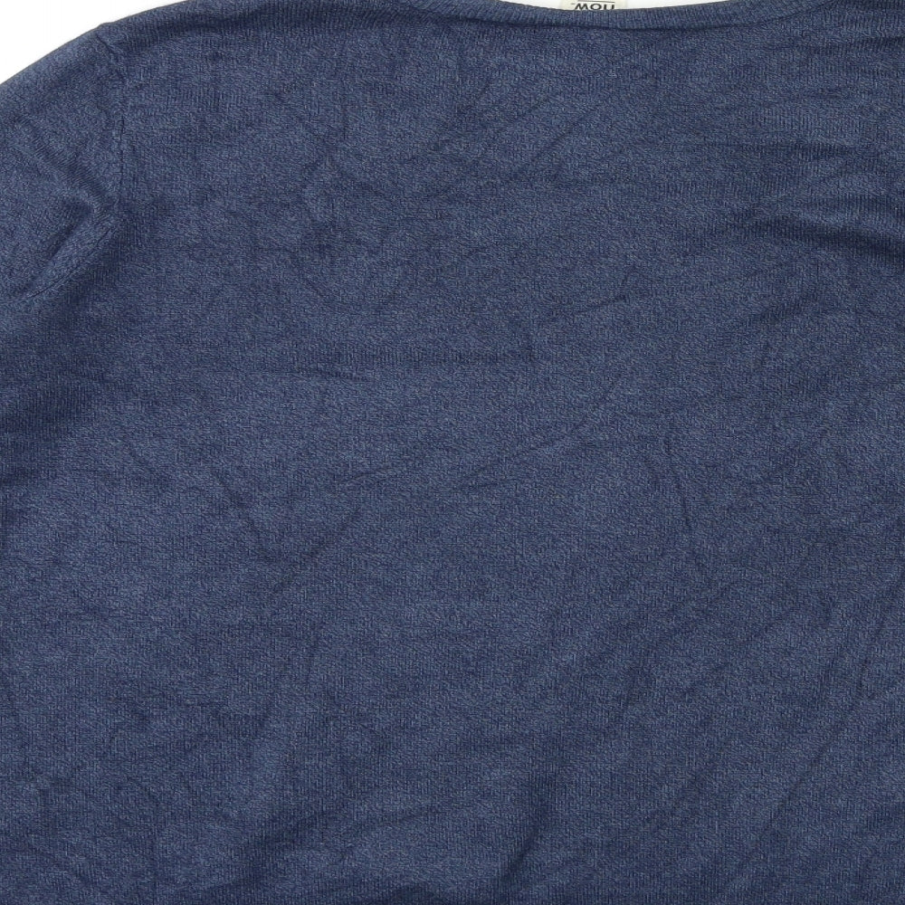 Now Womens Blue Knit Pullover Jumper Size S