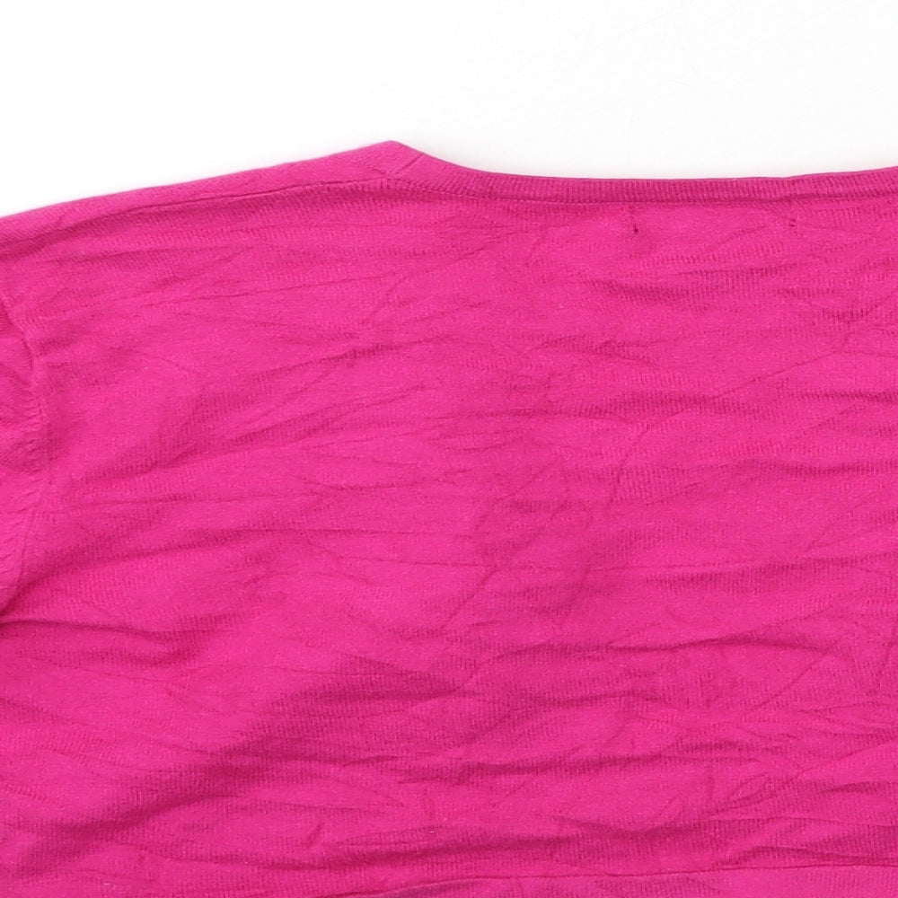 Pomodoro Womens Pink Knit Cardigan Jumper Size 12