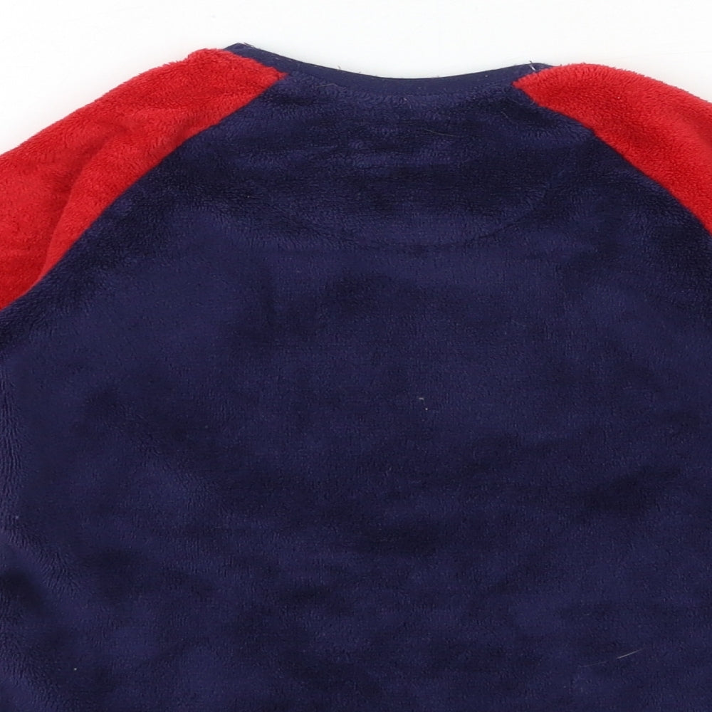 Primark Boys Blue Fleece Pyjama Top Size 5-6 Years