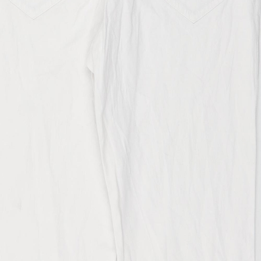 Preworn Womens White Denim Straight Jeans Size 40 in L30 in