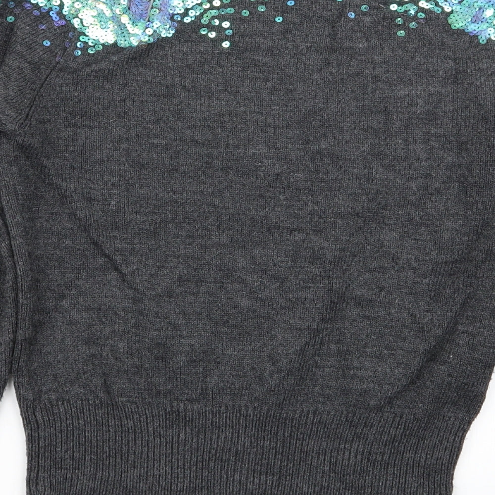 Miso Womens Grey Pullover Jumper Size 8