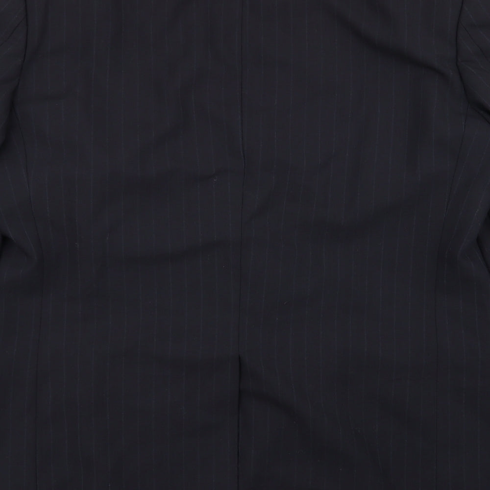 M&S Mens Blue Striped Jacket Blazer Size 40