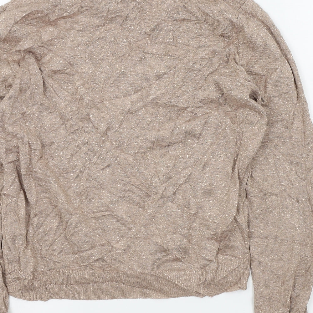 Topshop Womens Gold Pullover Jumper Size 12