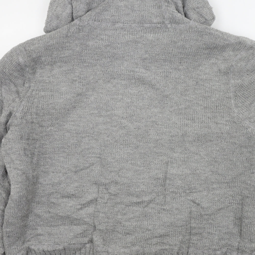 olas Mens Grey Full Zip Jumper Size S