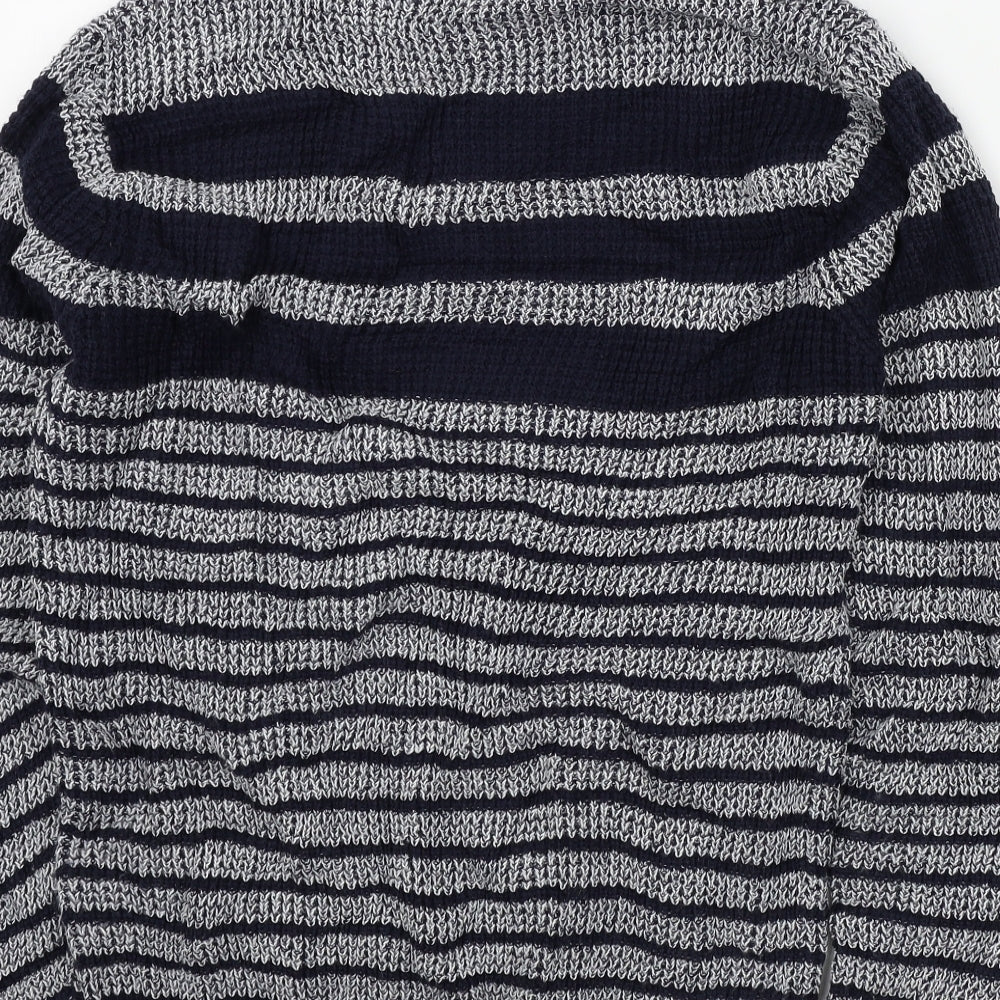 Primark Mens Blue Striped Pullover Jumper Size S
