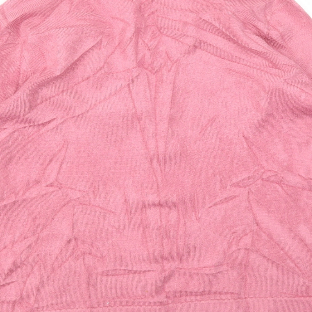 BM Womens Pink Cardigan Jumper Size S