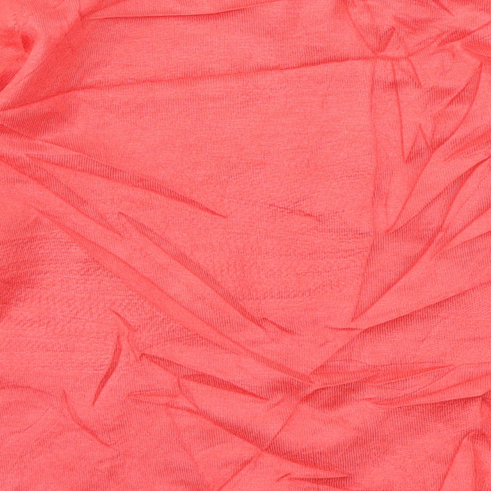 Chianti Womens Pink Striped Basic T-Shirt Size S