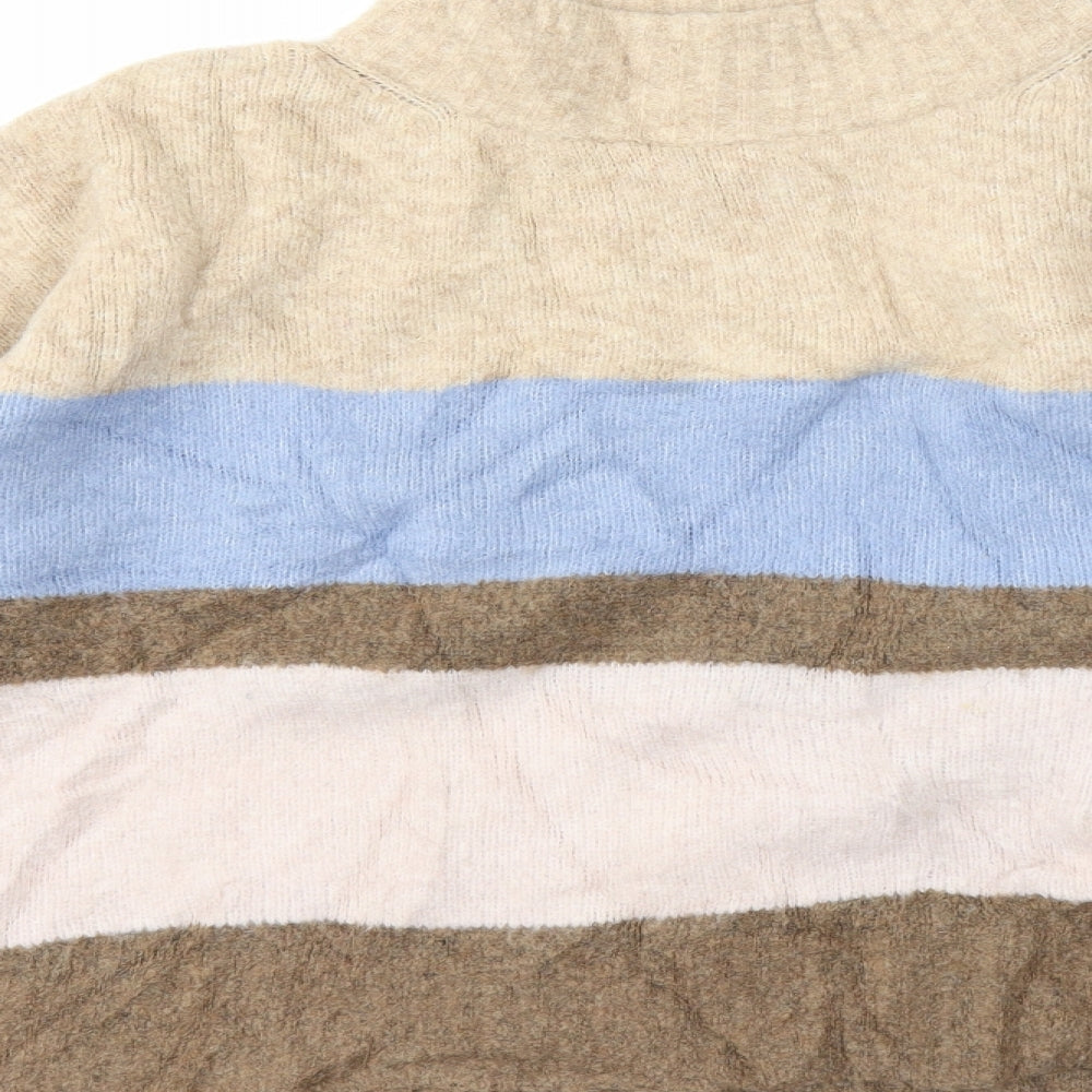 NEXT Womens Multicoloured Striped Pullover Sweatshirt Size L