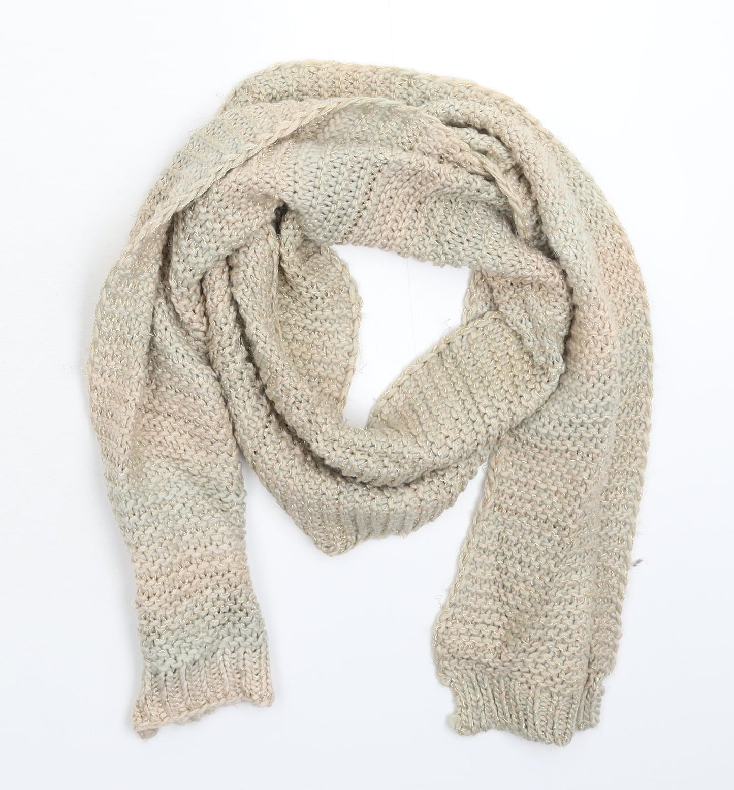 Atmosphere Womens Beige Knit Scarf