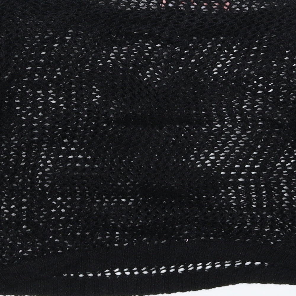 Chulin Womens Black Knit Pullover Jumper Size S