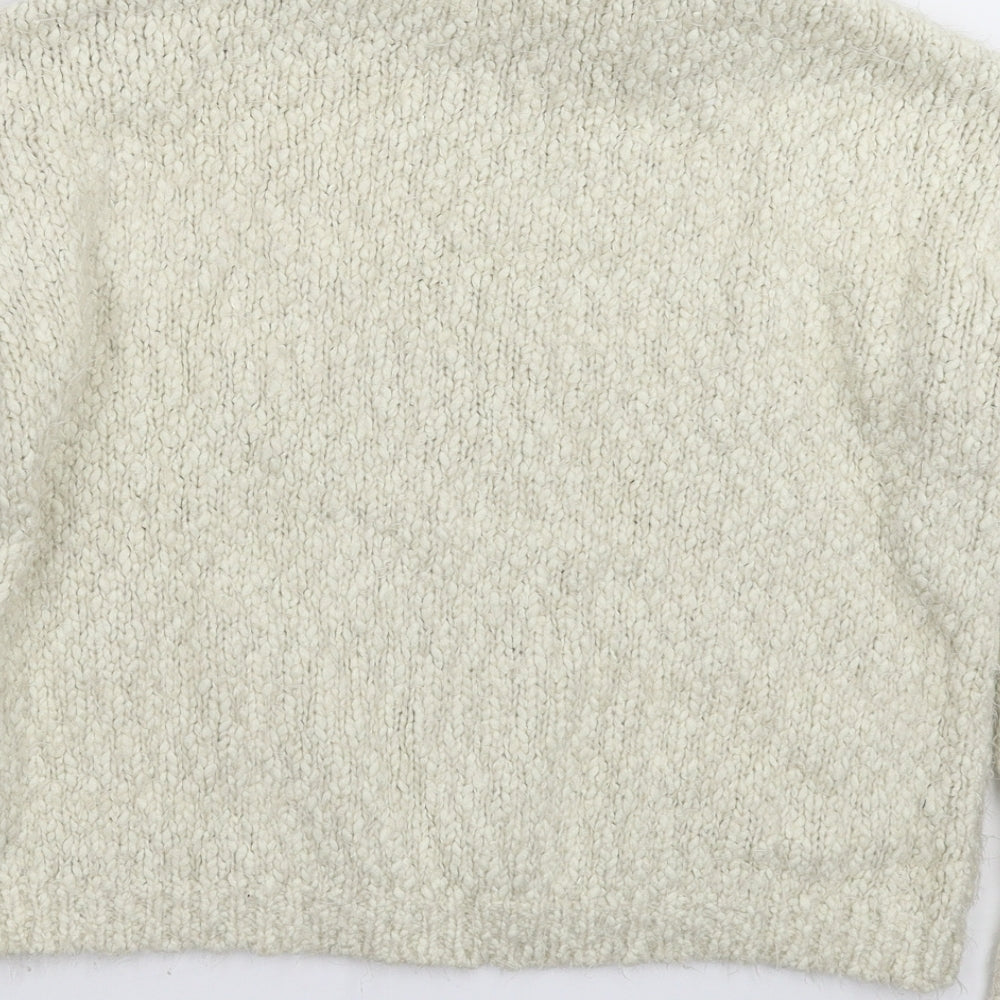 NEXT Womens White Knit Pullover Jumper Size 12