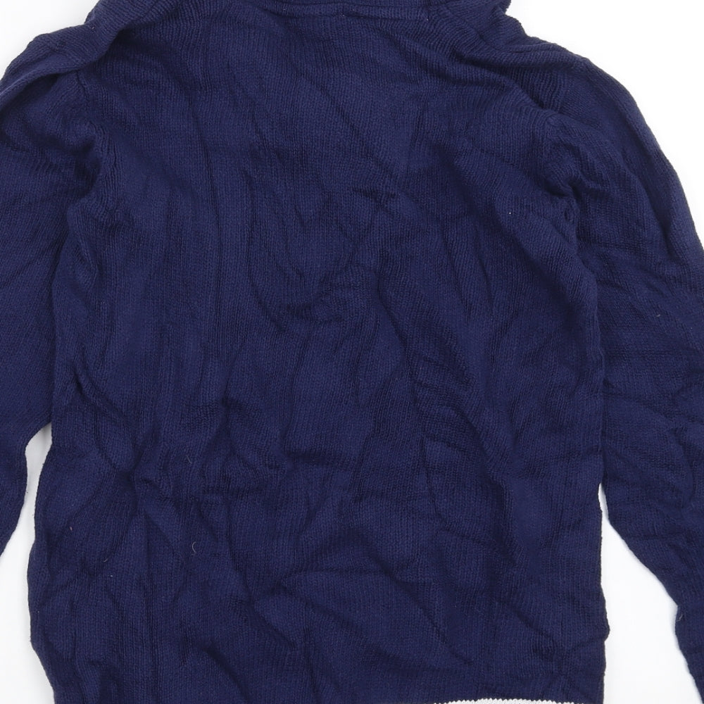 H&M Mens Blue Knit Pullover Jumper Size M