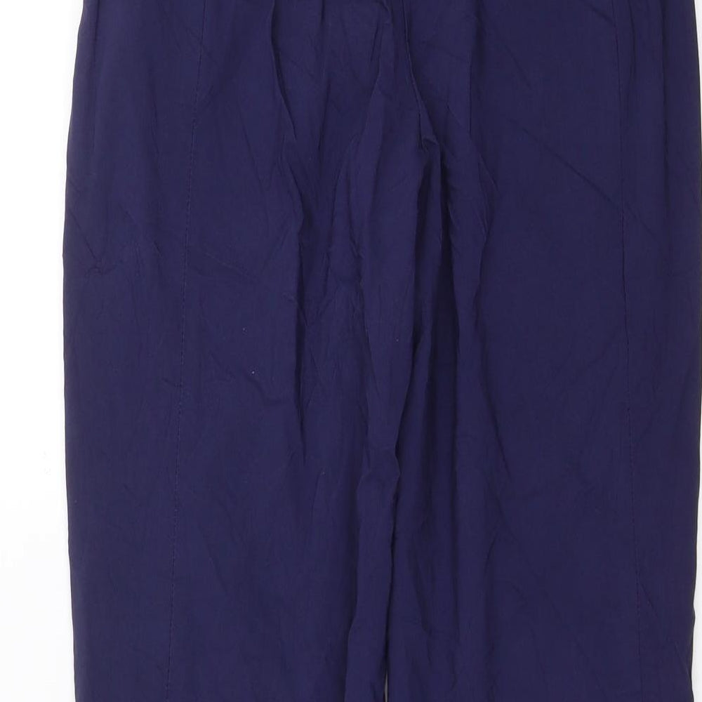 Helena Vera Womens Blue Cropped Trousers Size 28 in L24 in