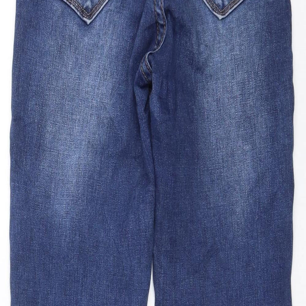Laulia Womens Blue Denim Skinny Jeans Size 6 L27 in - Distressed hem