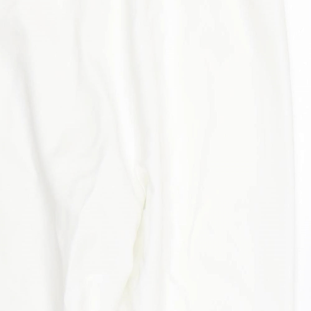 Bonmarché Womens White Trousers Size 12 L24 in