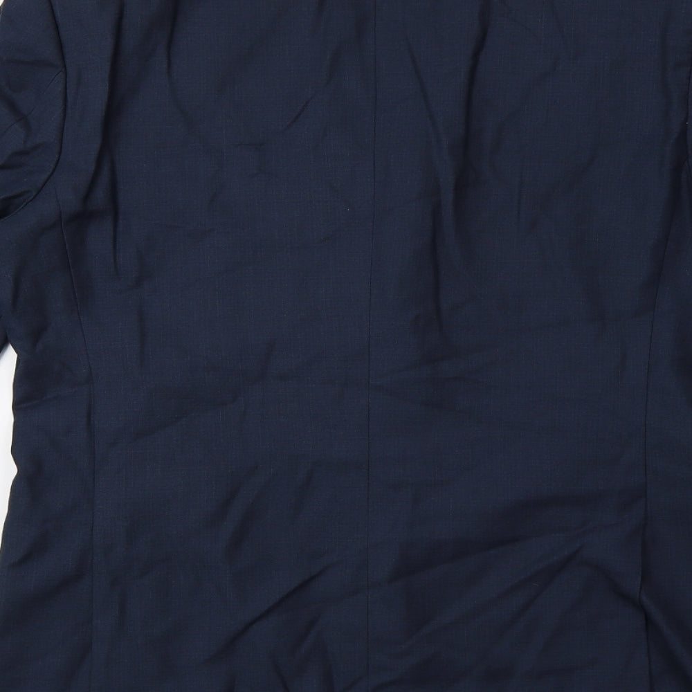 Henley Mens Blue Jacket Blazer Size 44