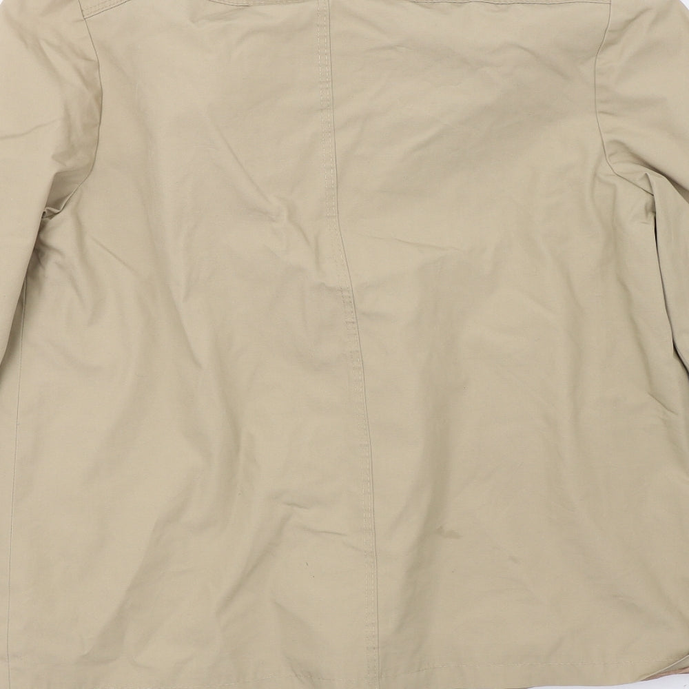 Preworn Womens Beige Varsity Jacket Coat Size 18