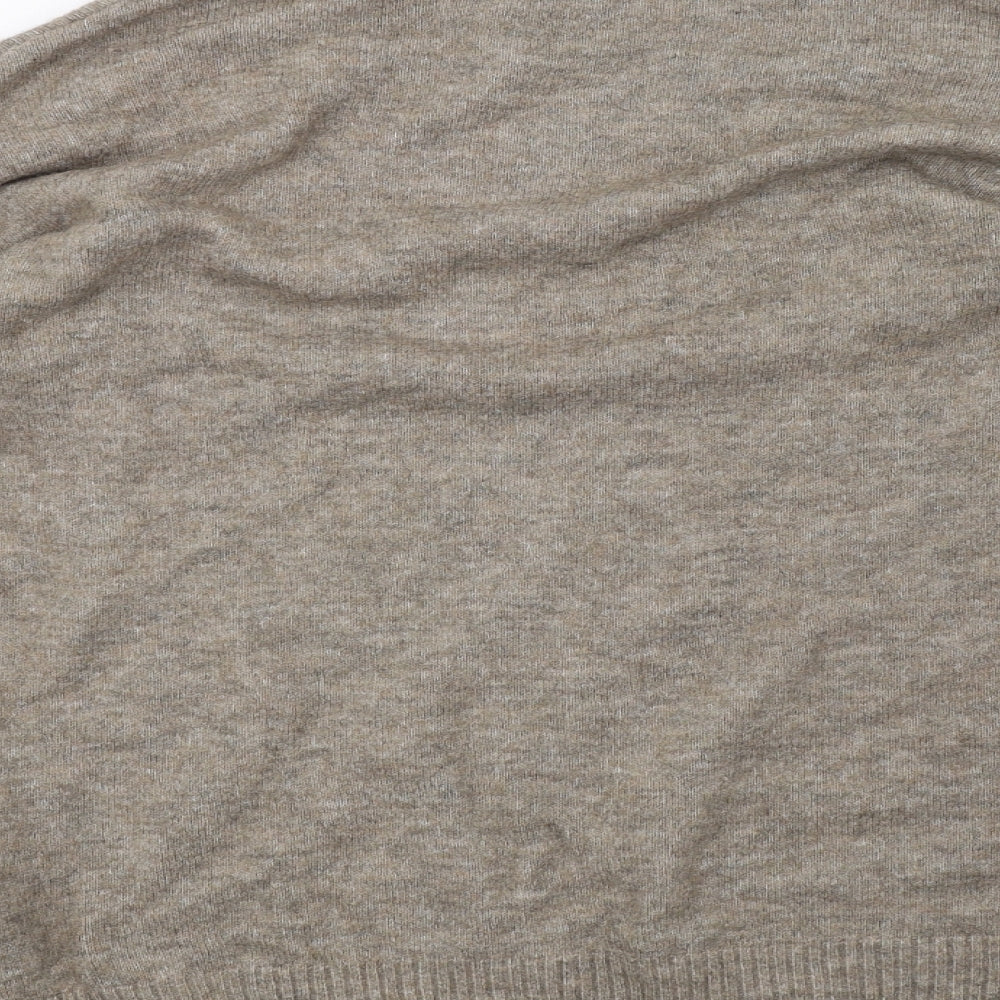 H&M Womens Grey Knit Henley Sweatshirt Size S