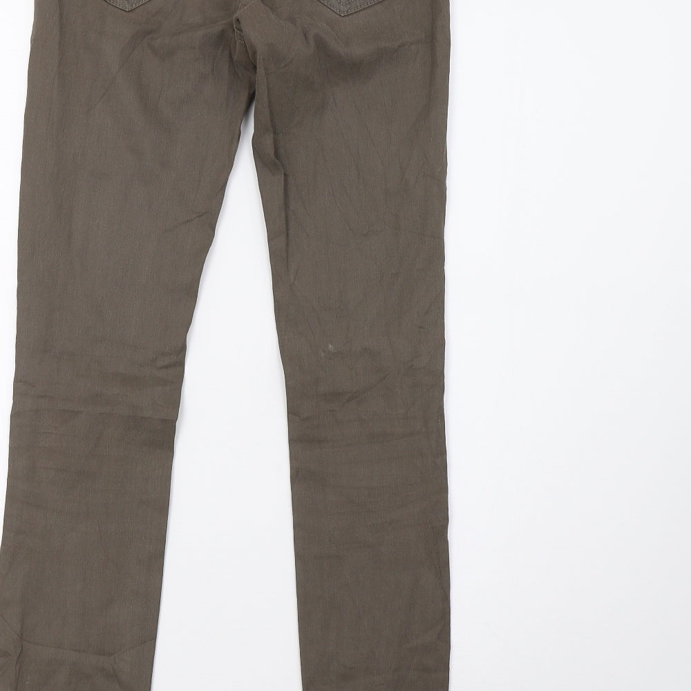 Preworn Womens Green Denim Mom Jeans Size 10 L30 in