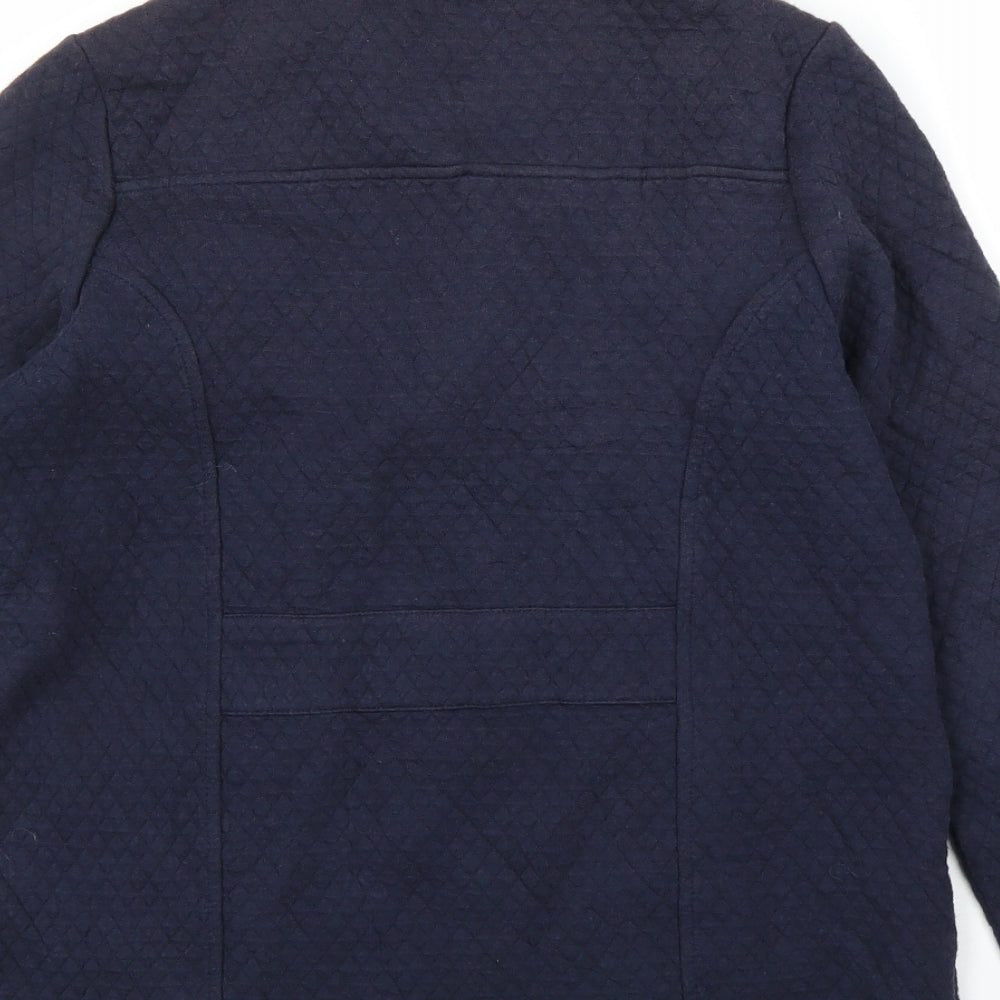 DASH Womens Blue Quilted Coat Size 10