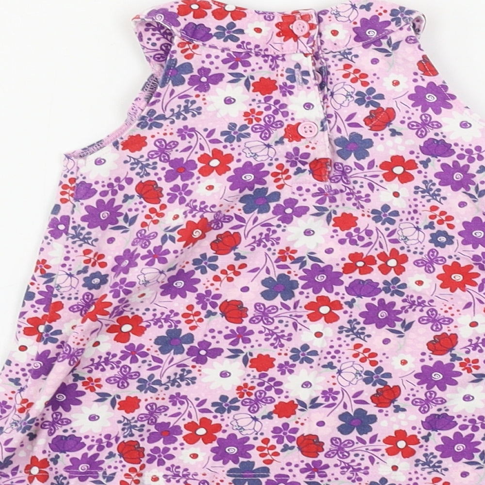 Mini Club Girls Pink Floral A-Line Size 3-6 Months