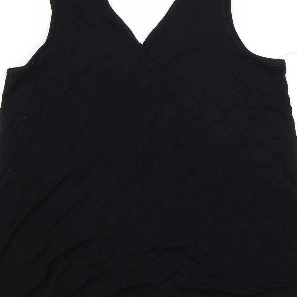 George Womens Black Basic Tank Size 8
