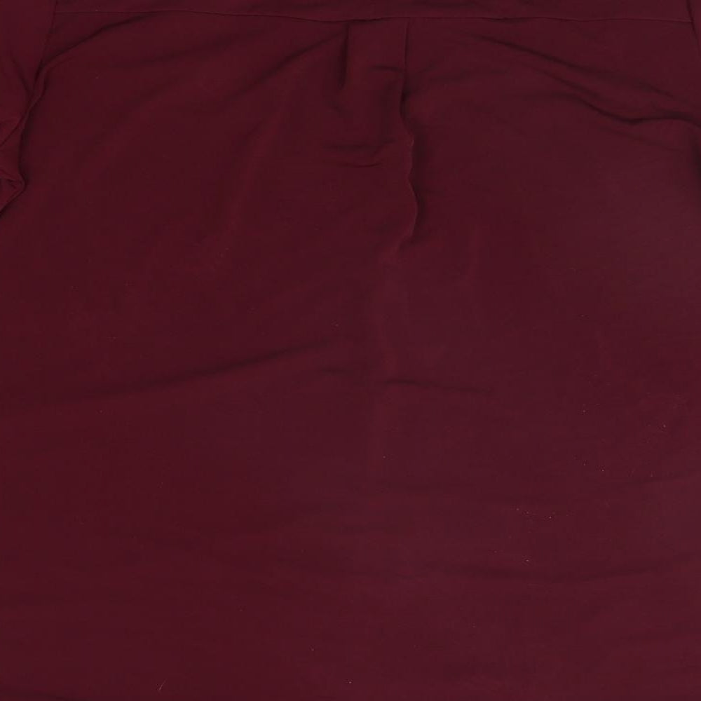 Evans Womens Purple Basic Blouse Size 14