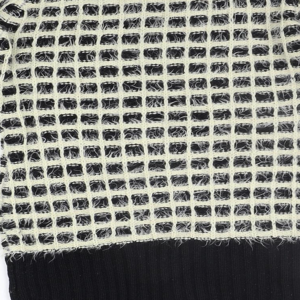 New Look Womens Black Geometric Jumper Dress Size M