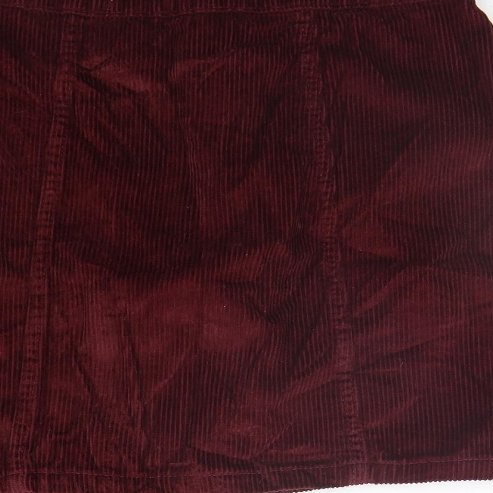Denim & Co. Womens Purple A-Line Skirt Size 8