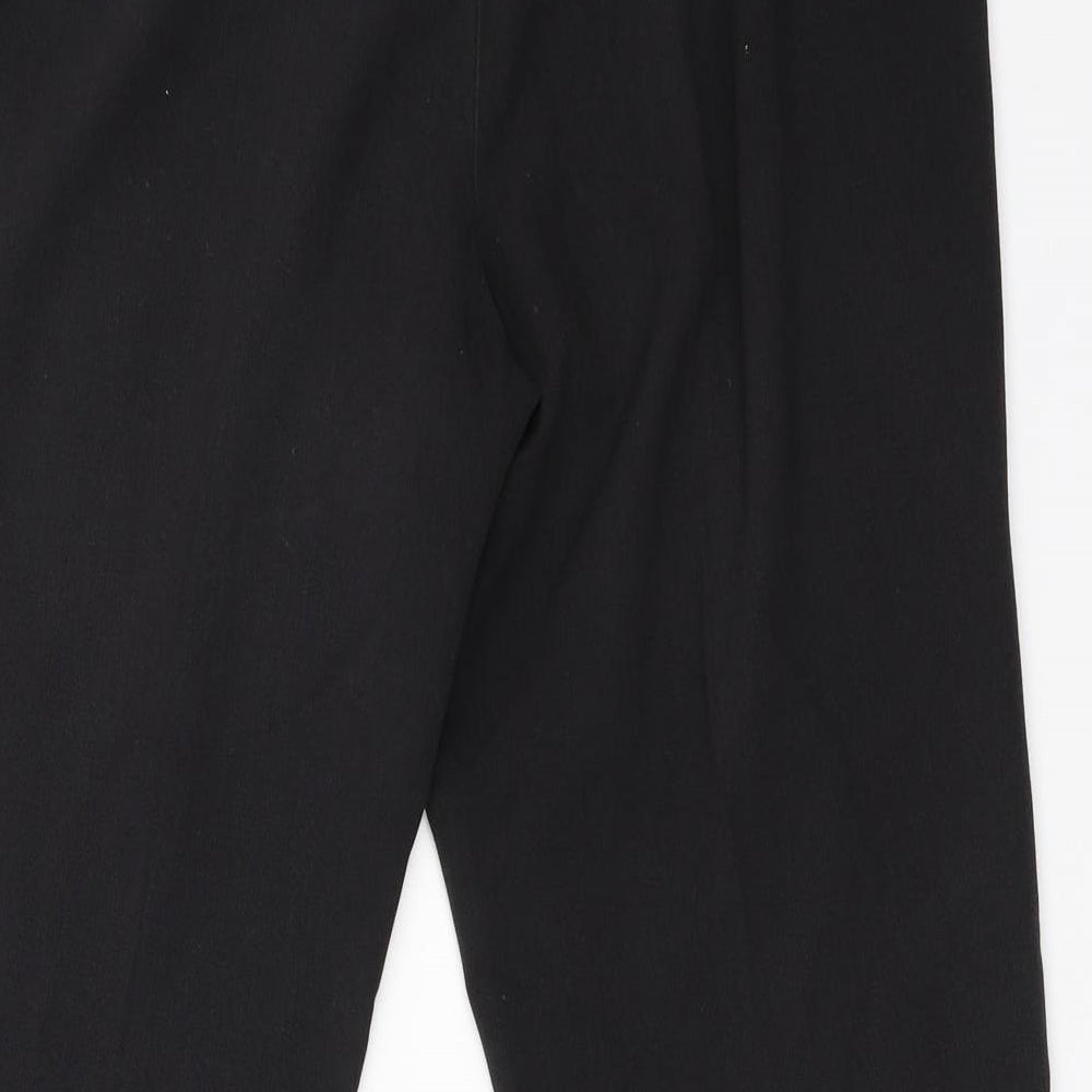 Marks & Spencer Womens Black Trousers Size 14 L25.5 in