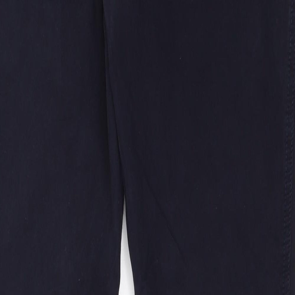 Marks & Spencer Womens Blue Chino Trousers Size 29 in L31 in