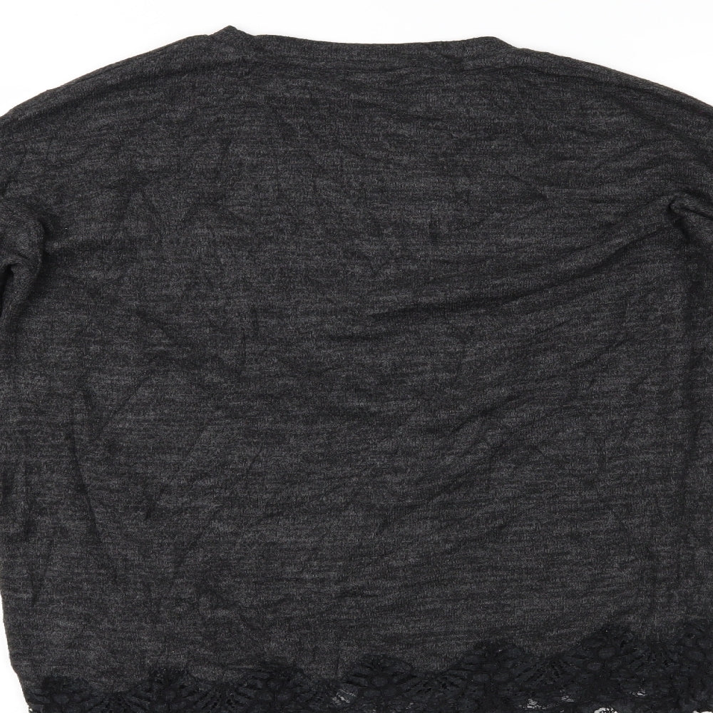 F&F Womens Grey Basic Blouse Size 8