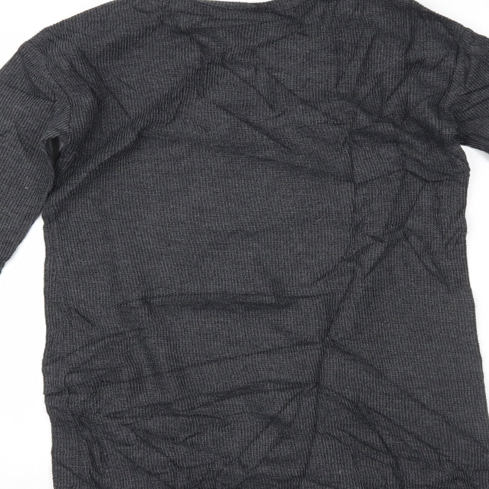 Topshop Womens Grey Basic Blouse Size 8