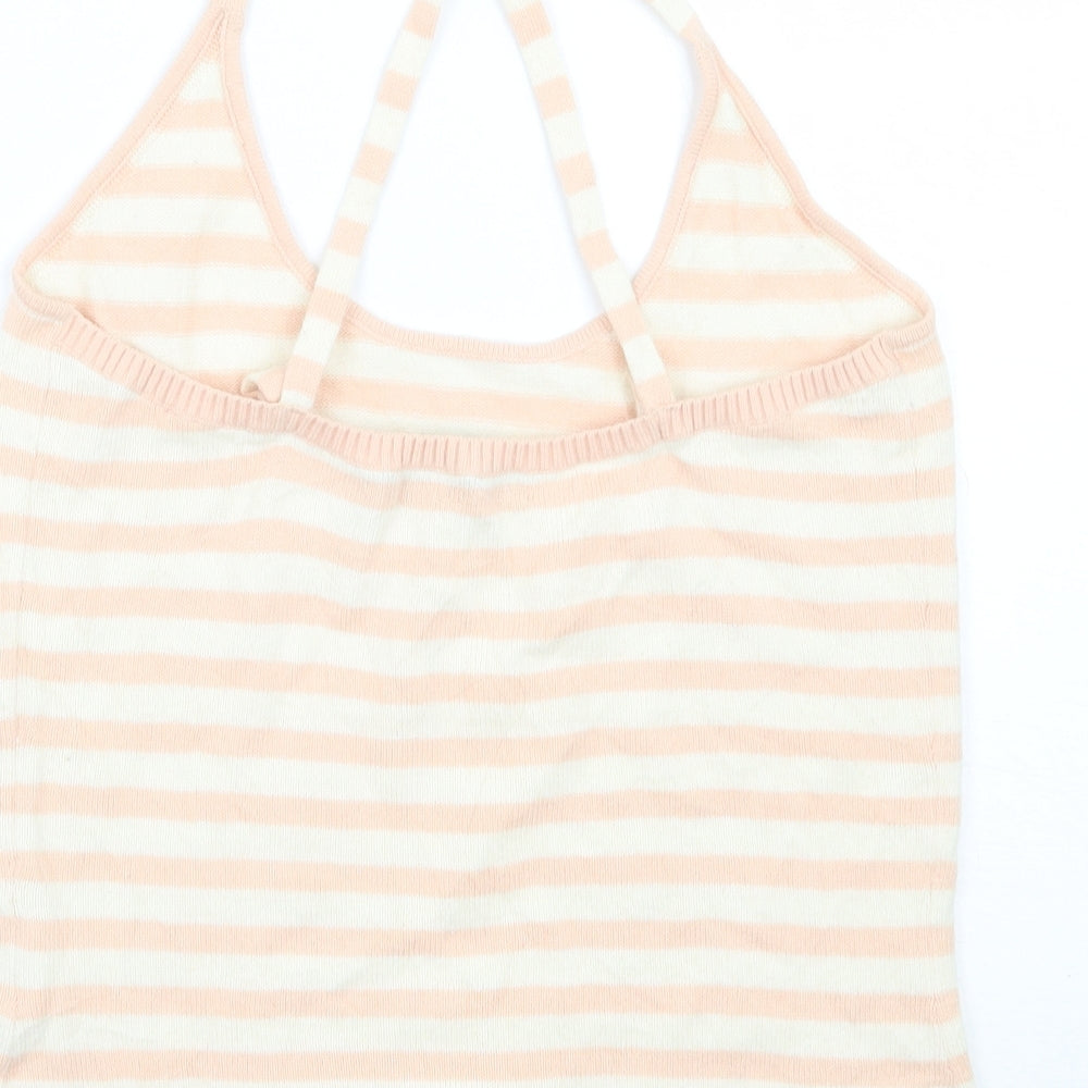 Fenn Wright Manson Womens Pink Striped Basic T-Shirt Size M