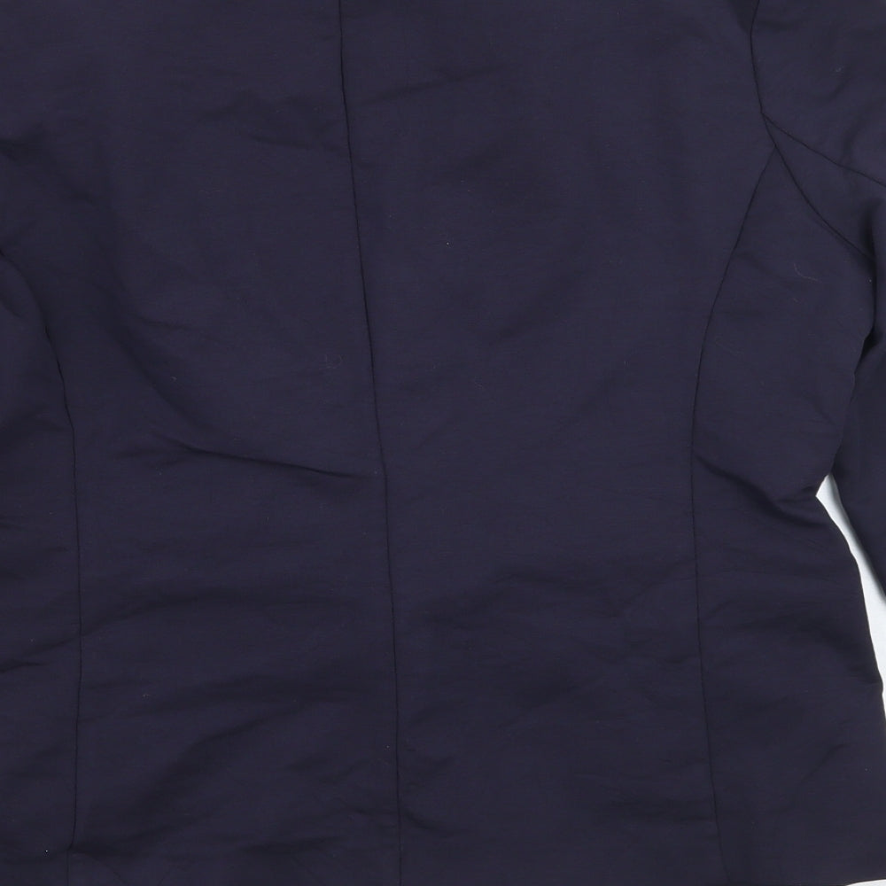 Saint Tropez Clothing Womens Blue Rayon Jacket Coat Size L