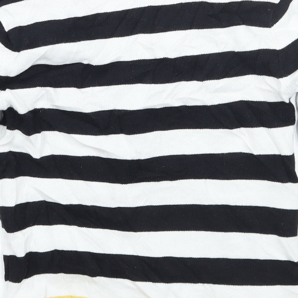 Long board Boys White Striped Pullover Jumper Size 5 Years