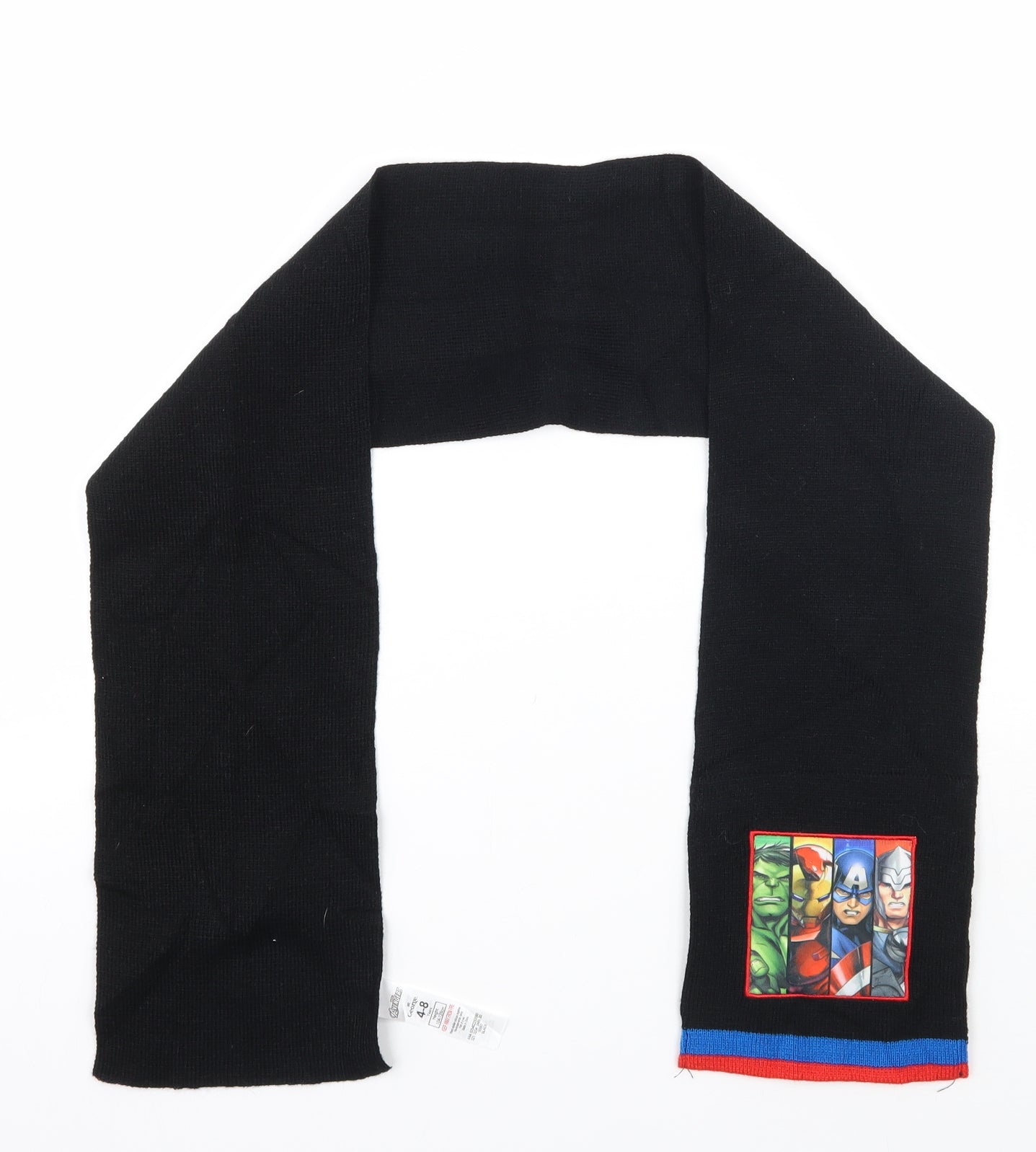 George Boys Black Geometric Scarf One Size