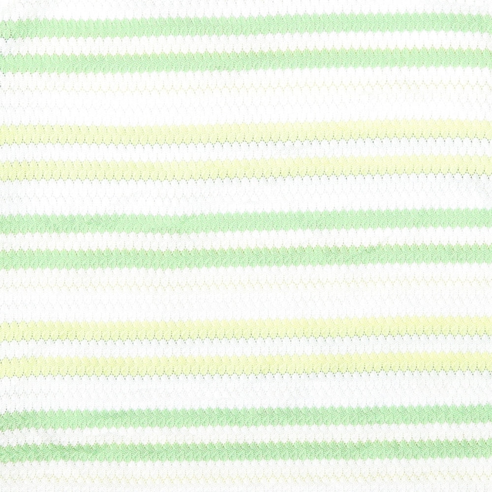 Zara Womens White Striped Basic T-Shirt Size L
