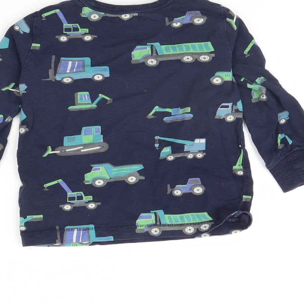 NEXT Baby Blue Spotted Basic Blouse Size 12 Months - Tractor
