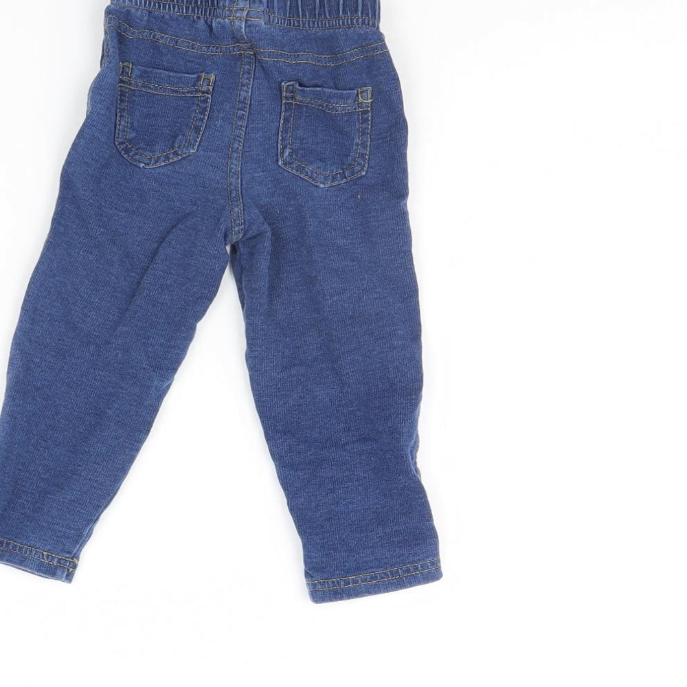 Mini Club Girls Blue Denim Capri Jeans Size 9 Months