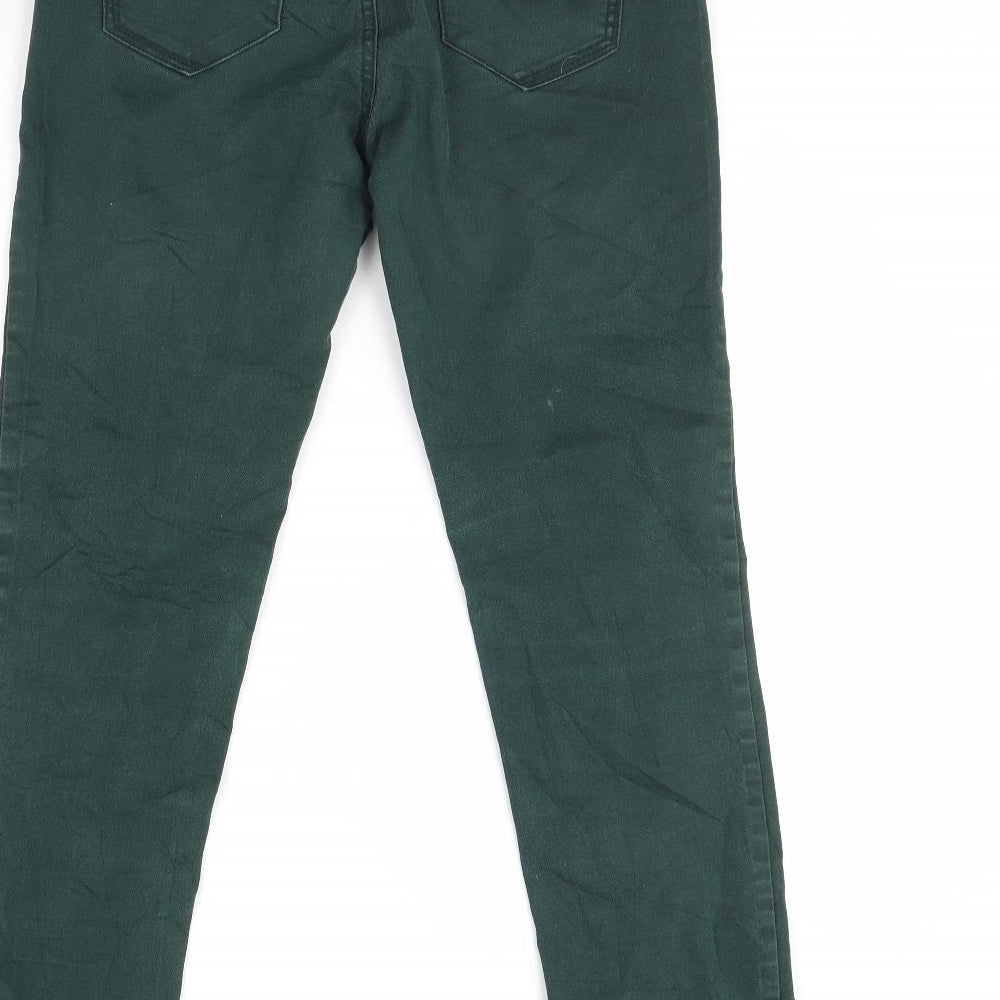 Preworn Womens Green Denim Skinny Jeans Size 10 L30 in