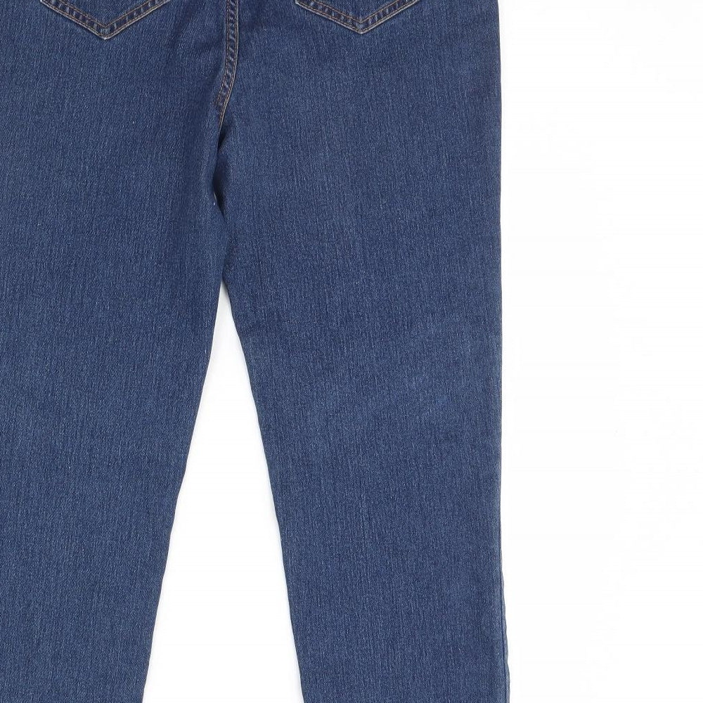 FOREVER 21 Womens Blue Denim Straight Jeans Size 34 in L30 in