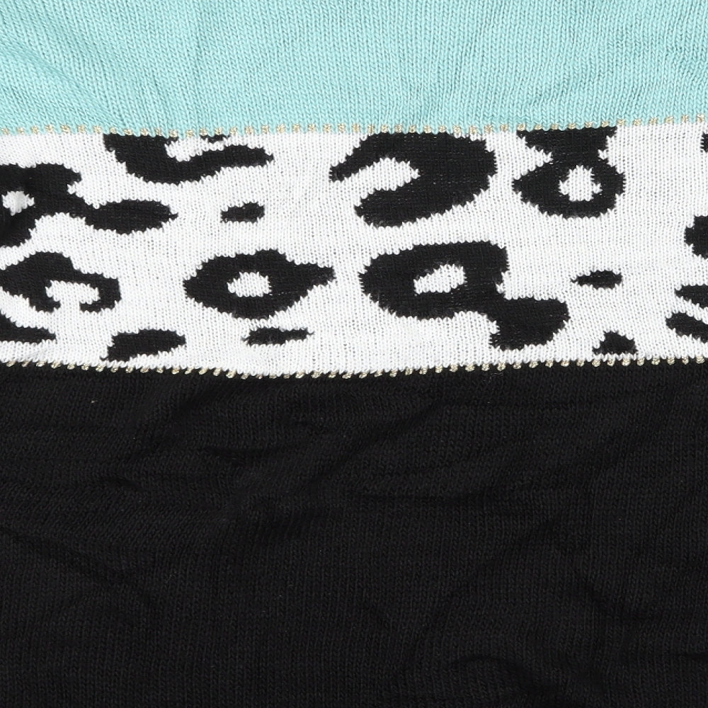 Preworn Womens Multicoloured Animal Print Pullover Jumper - Sweater glitter