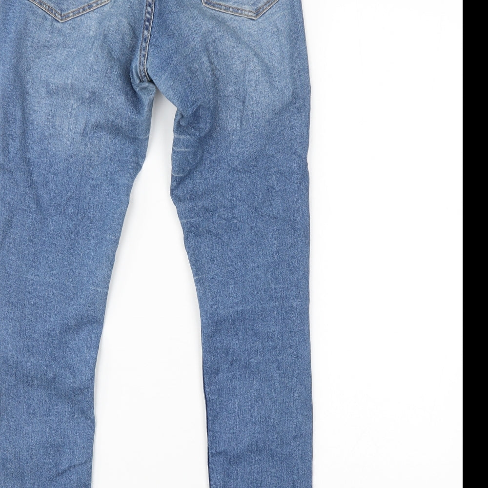 H&M Womens Blue Straight Jeans Size 8 L28 in