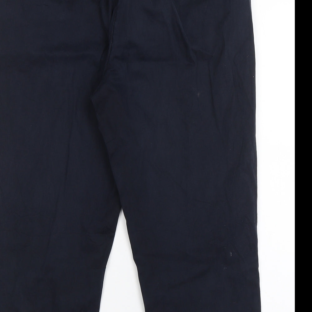 Marks & Spencer Womens Blue Chino Trousers Size 34 in L21 in